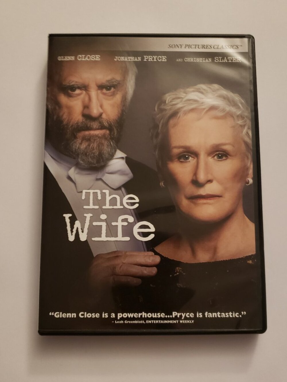 The Wife DVD Glenn Close Jonathan Pryce Christian Slater Movie Film